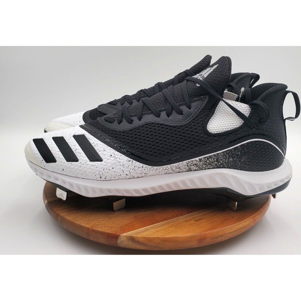 Adidas Icon V Bounce Baseball Metal Cleats Mens 12 Black & White G28268 NWT